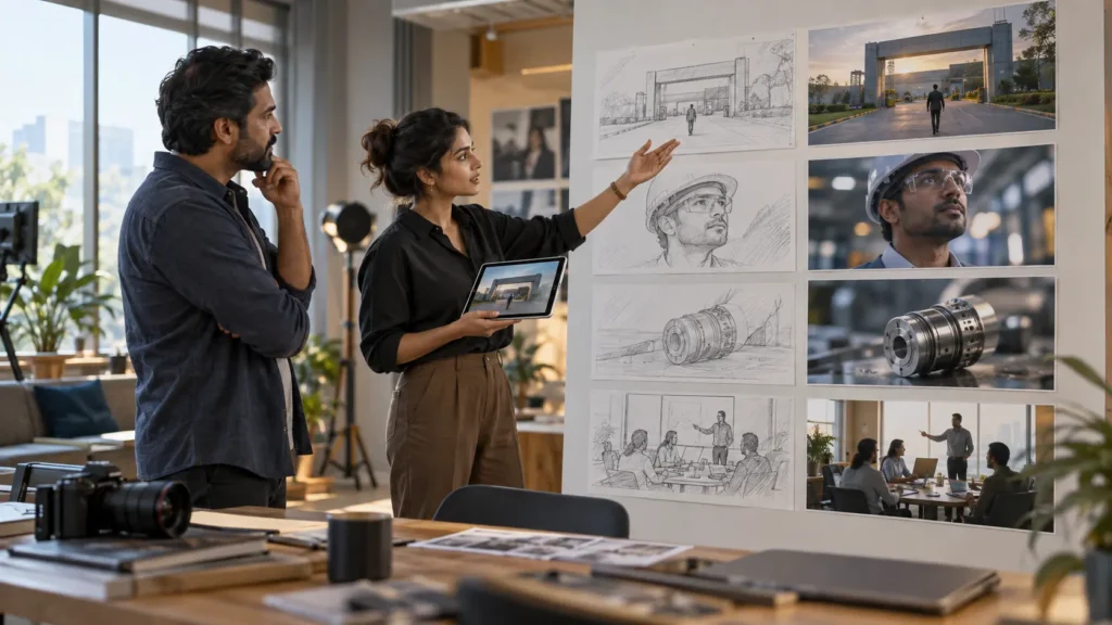 Al video storyboard for business video production