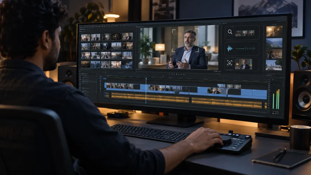 Al video editing for business content